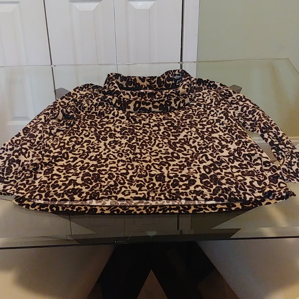 Cow neck velvet sweater top 2x